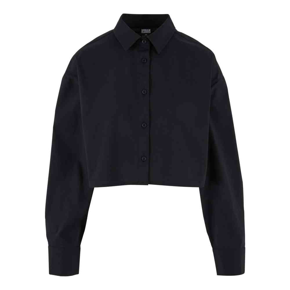 Urban Classics - Cropped Oversized Bluse - Schwarz